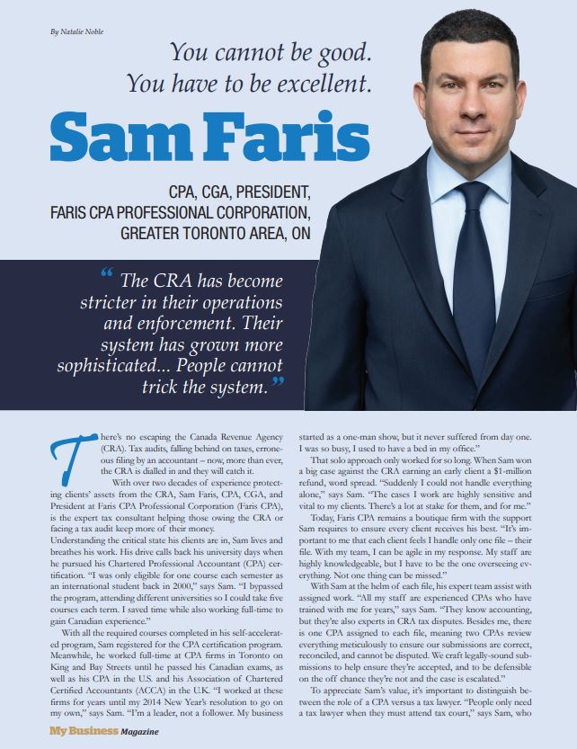 My Business Magazine Sam Faris